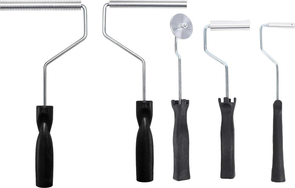 5-teiliges Set mit Laminierwalzen aus Aluminium mit Aluminiumkopf und Blasenpaddel für Glasfaserlaminierprojekte, z. B. für Formharz-Verbundwerks...