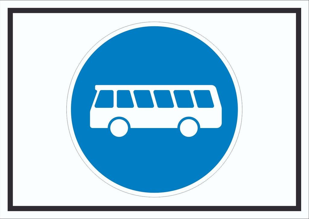 Schild Busfahrstreifen Symbol A3 (297x420mm)