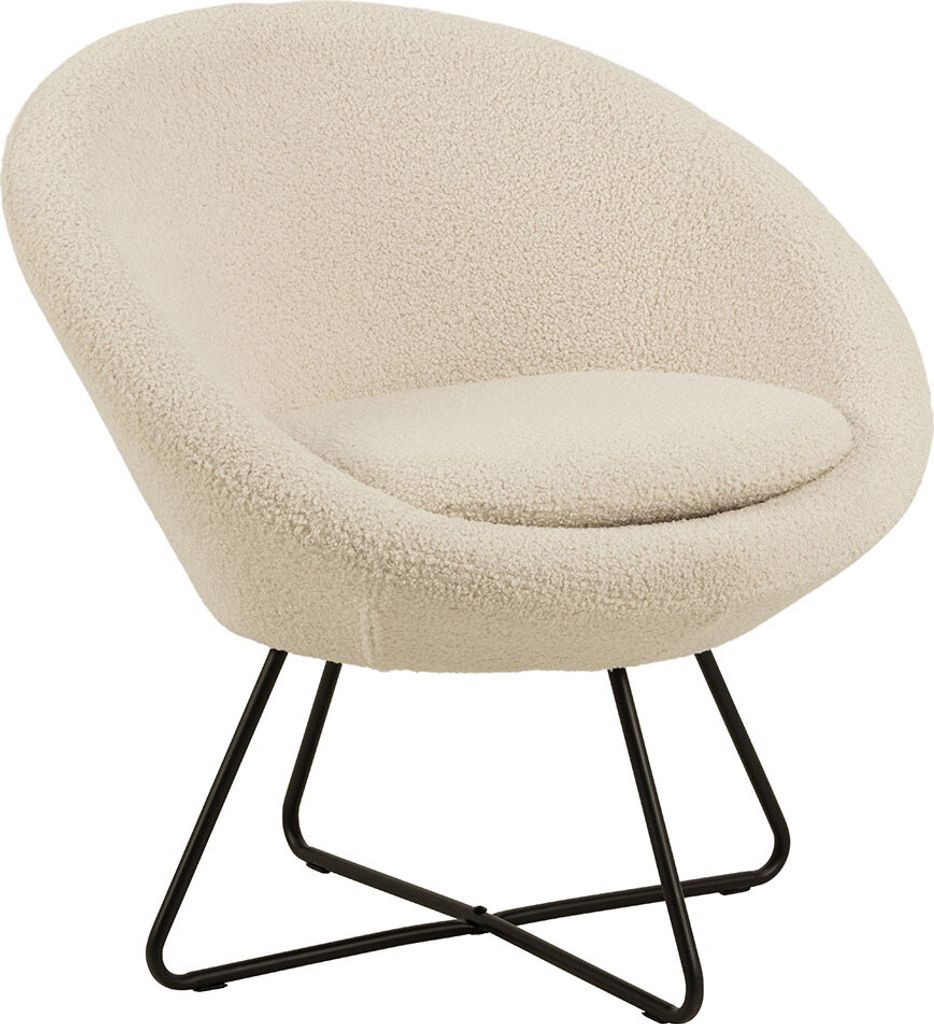 Smuk Sessel Lucena Creme Teddy