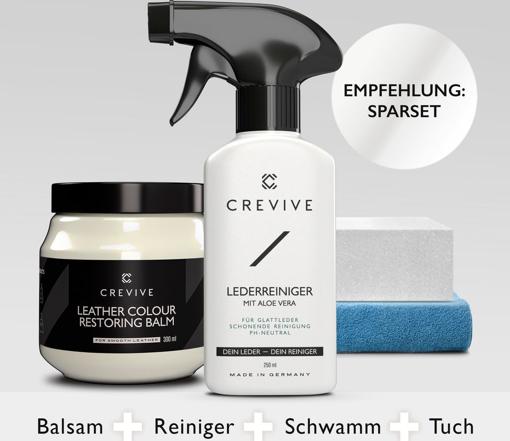 CREVIVE Lederreiniger 250 ml & Leder Reparatur Set Weiß 300 Produktbild 6