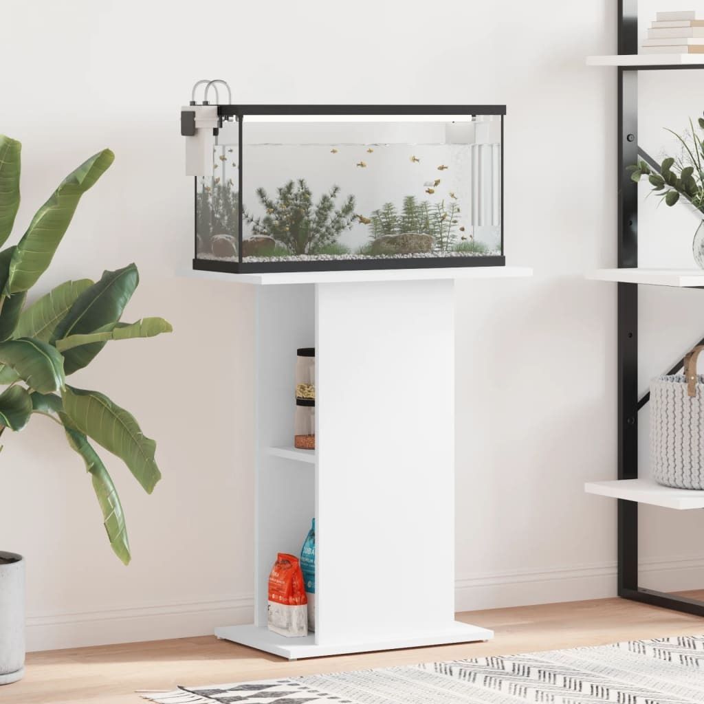 vidaXL Akvarijní stojan bílý 60,5x36x72,5 cm odvozený Obrázek produktu 