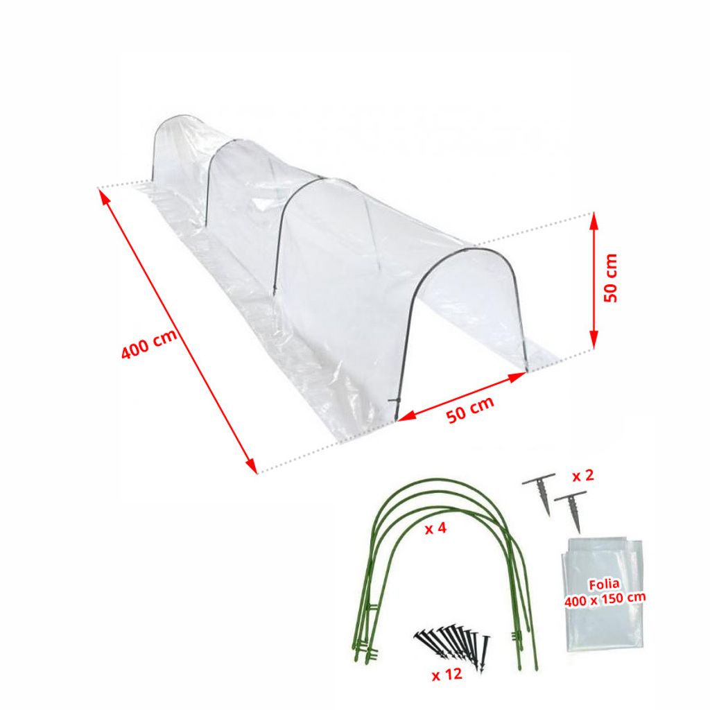 Mini Garten Gewächshaus Folie Tunnel Gartenstangen Folie Produktbild 12