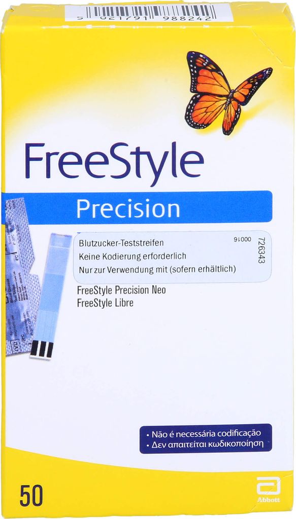 FreeStyle Precision Precision Blutzucker Teststreifen, 50 Produktbild 