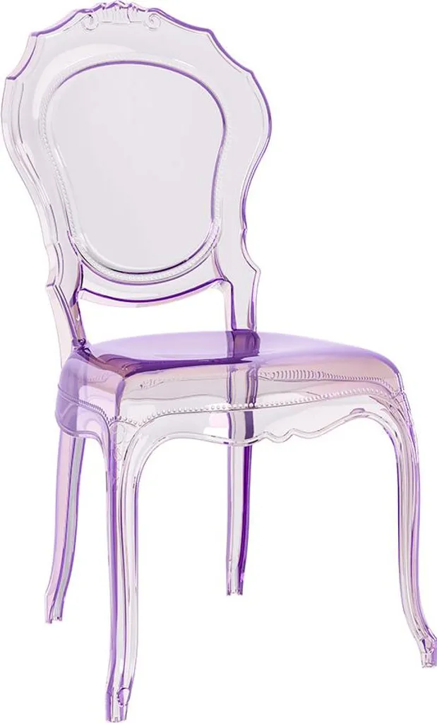 Chaises de salle à manger transparentes empilables style moderne - Lila - 4