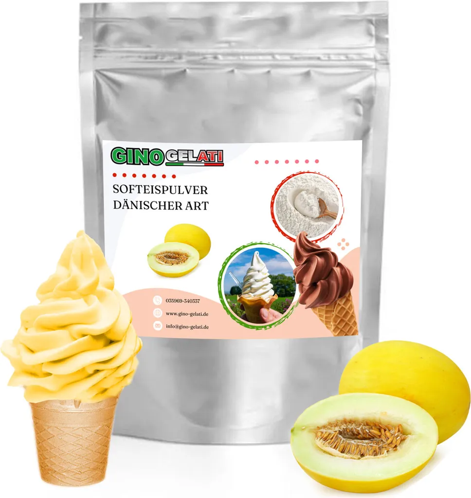 Preparato per Gelato Soft Gusto Melone 333g | Merenda Sana e Golosa