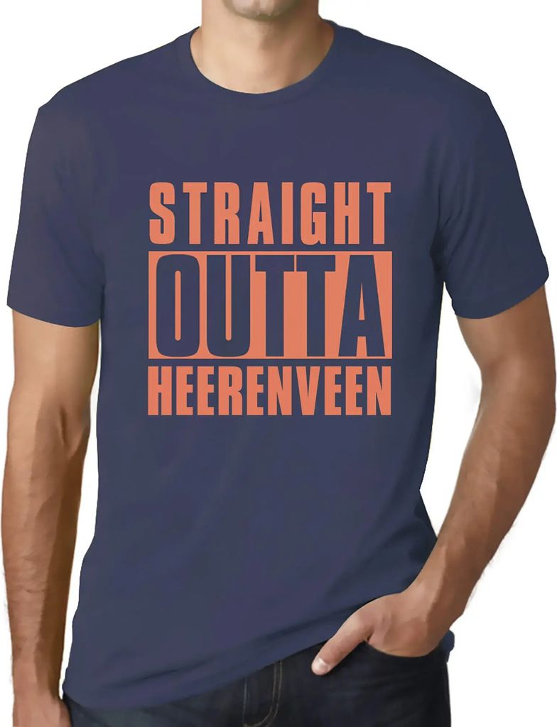 Herren Grafik T-Shirt Direkt aus Heerenveen – Straight Outta Heerenveen – Öko-Verantwortlich Vintage Jahrgang Kurzarm Lustige Druck Geburtstag
