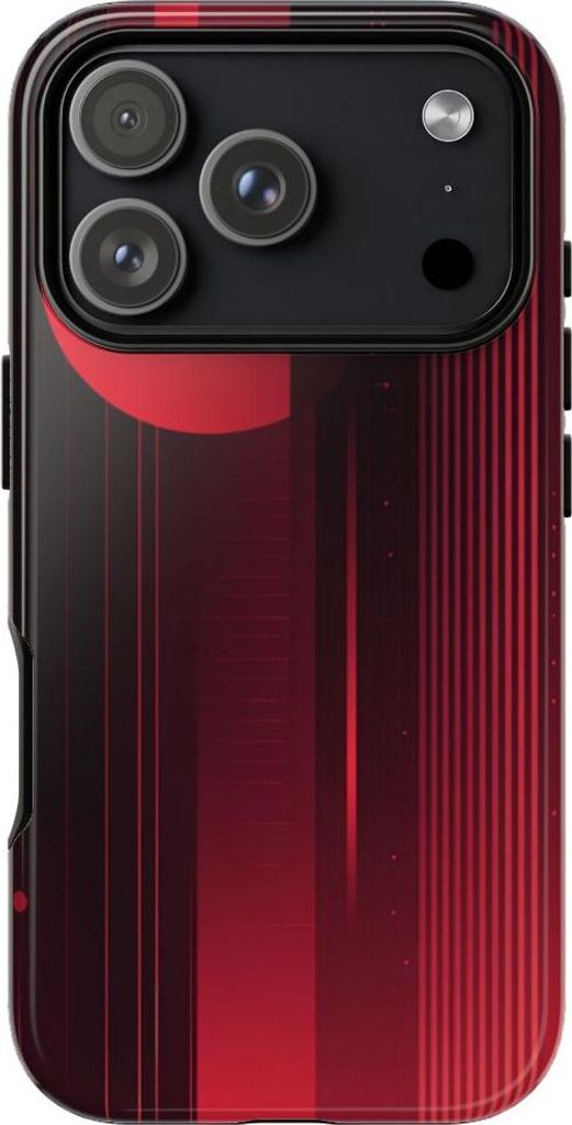Abstraktes rotes Geometrie-Design – Hülle Kompatibel mit iPhone 17 Pro