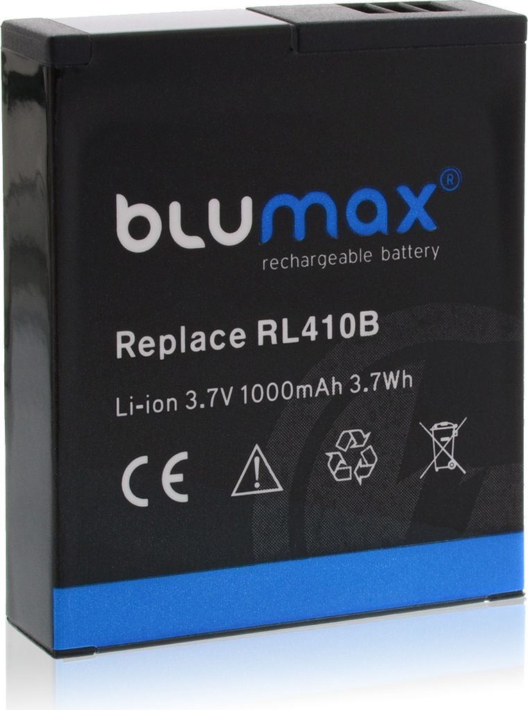 Blumax Akku | für Rollei RL410B Digitalkamera | Kapazität 1000mAh |Spannung 3,7Volt | Video- und Kamerazubehör