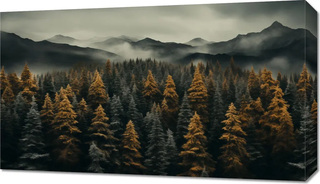 Quadro Moderno 70x40 Mattina Nebbiosa - Pronta Consegna e Qualità