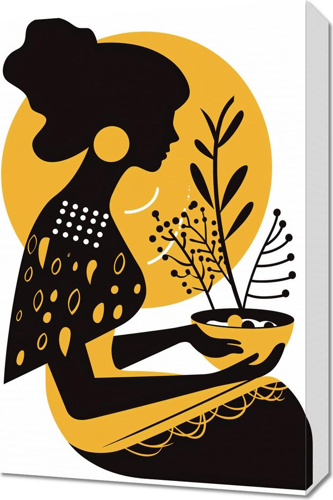 Bild 40x60cm Frau und Natur
