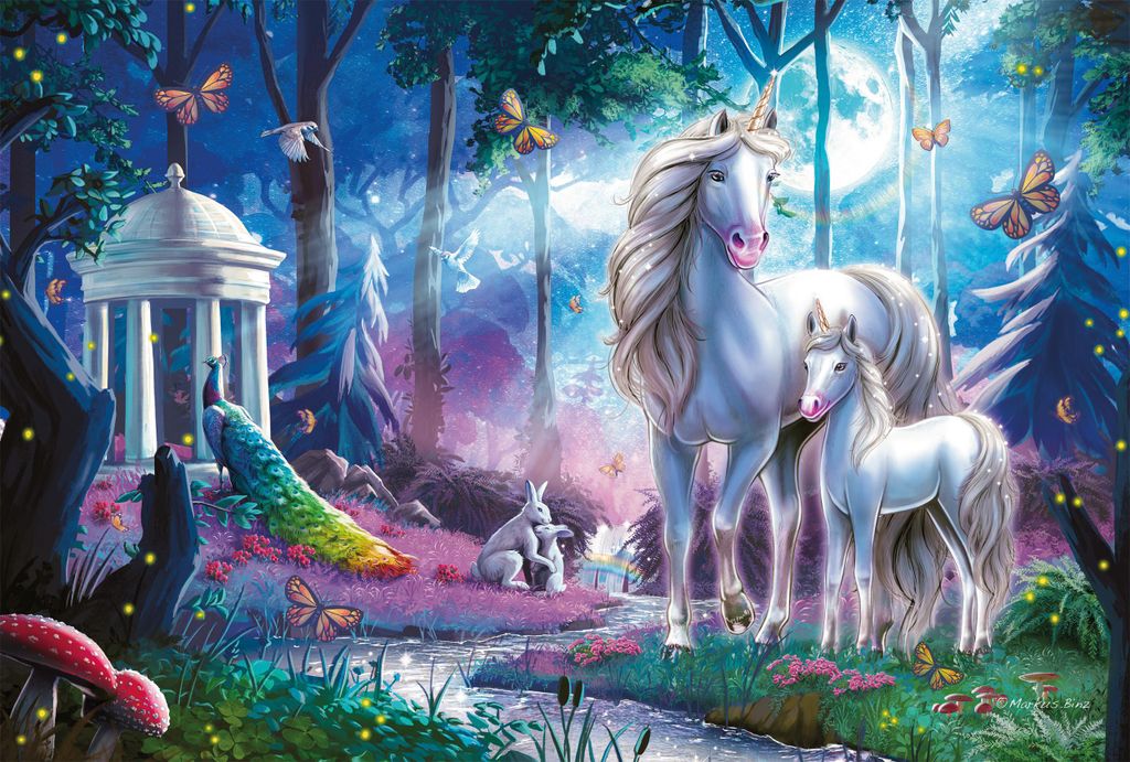 Schmidt Jeux PZ. JUMENT LICORNE AVEC 200T 200T Image du produit 