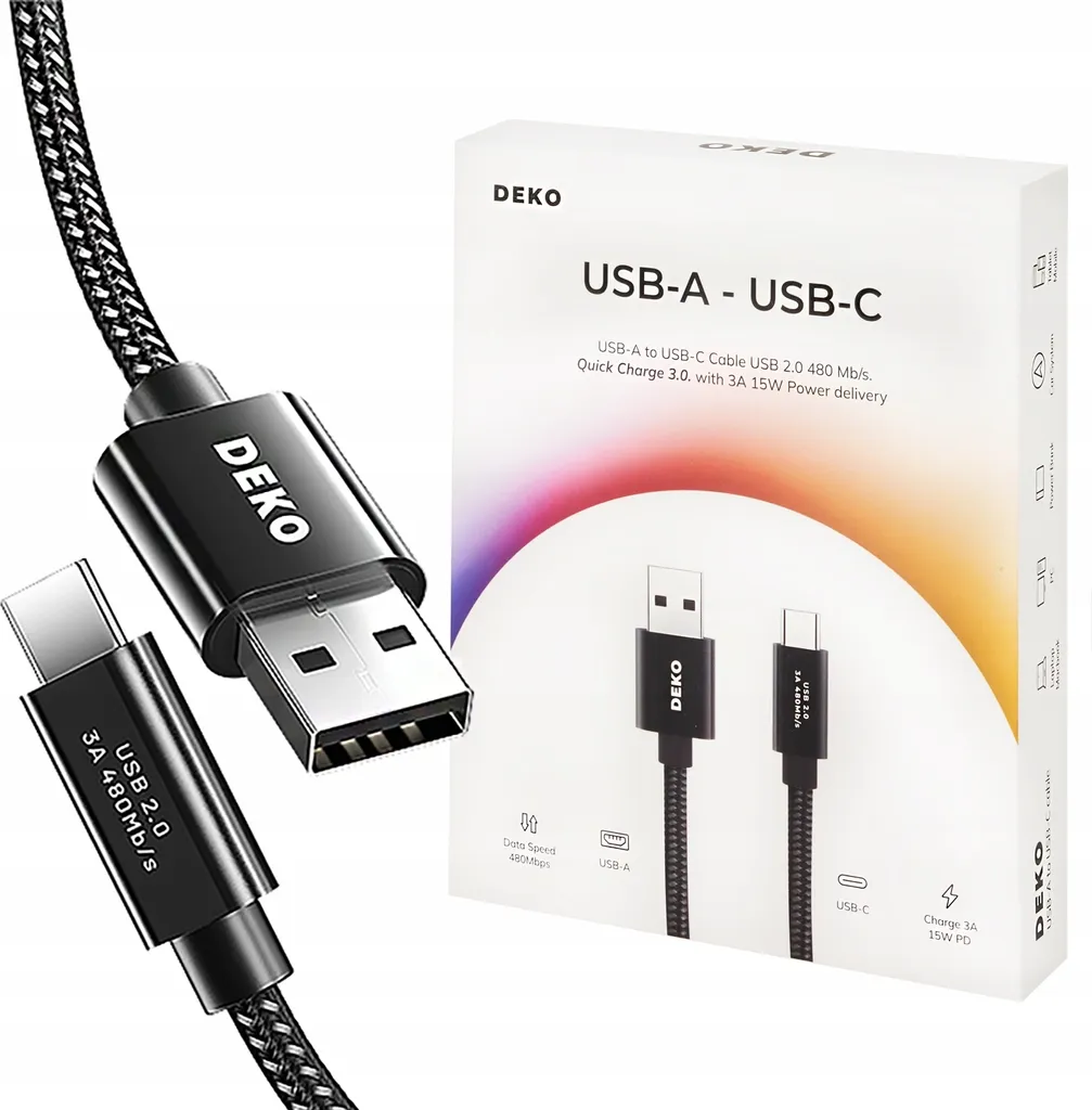Cavo USB Tipo C 2 Metri: Design Elegante e Ricarica 3A Android Auto