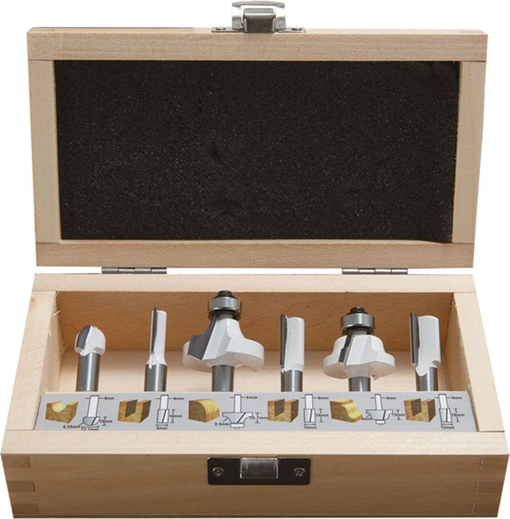 Coffret de 6 fraises MAKITA D-53540 pour défonceuse (queue Image du produit 