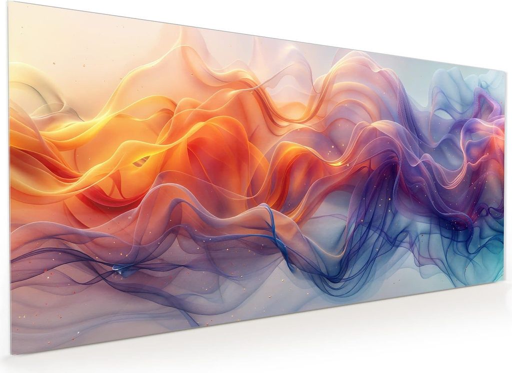 Küchenrückwand Spritzschutz Glas mit Motiv Farbwirbel 40 x 40 cm