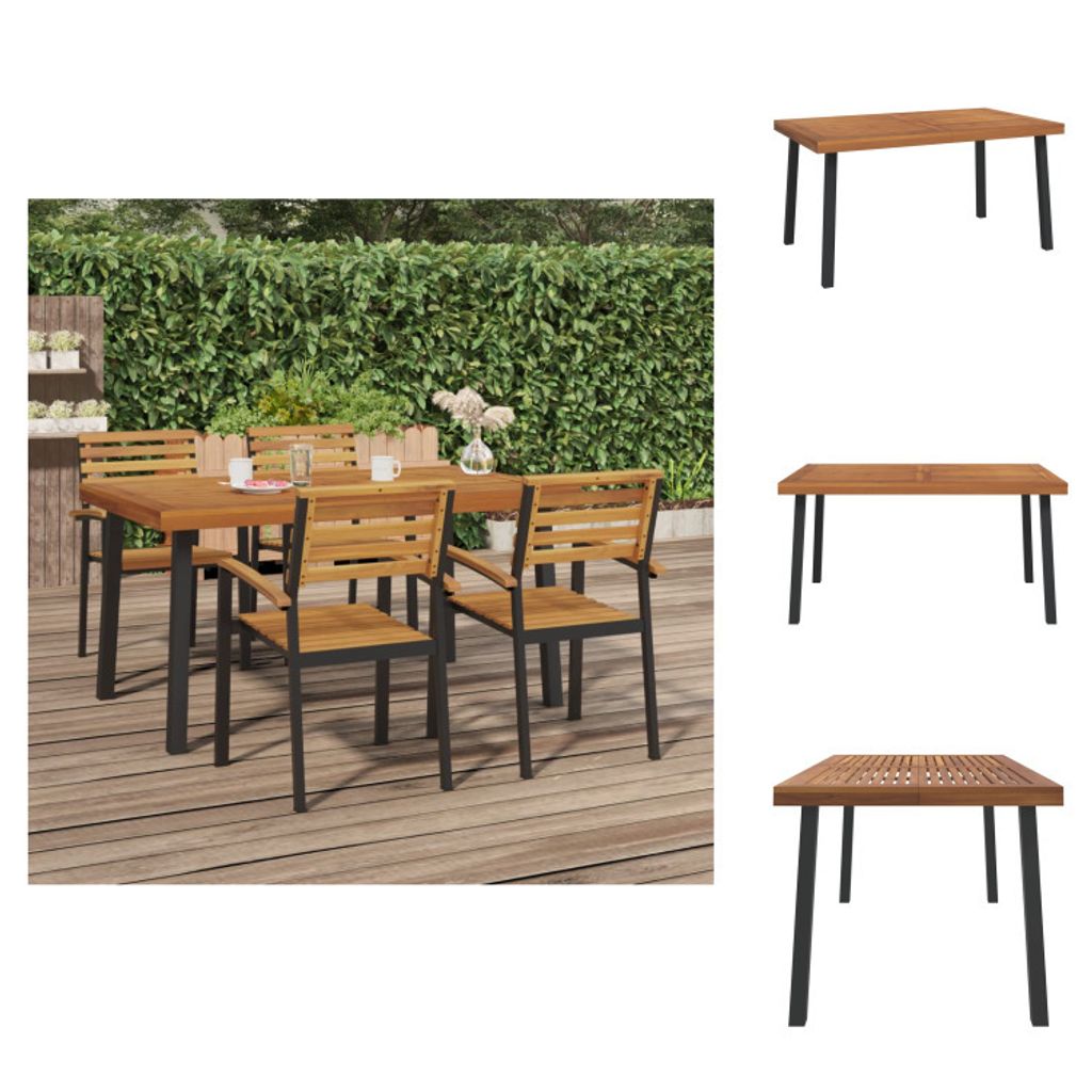 vidaXL Gartentisch 150x90x75 cm Massivholz Akazie - Gartentische