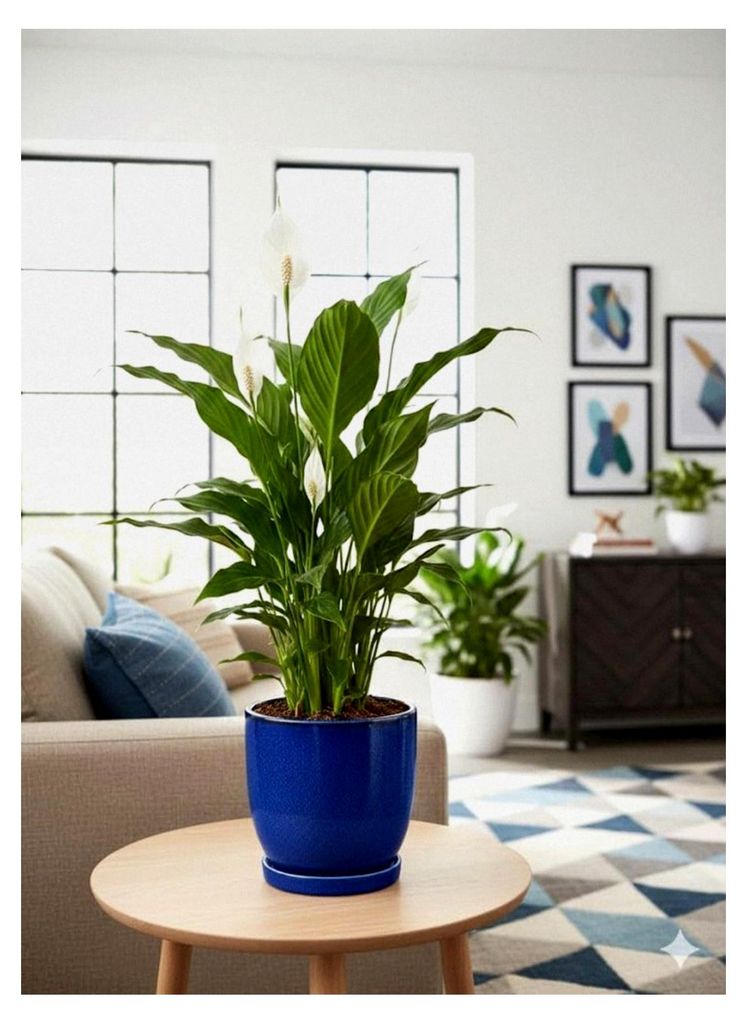 Spathiphyllum Einblatt 60 cm hoch | Natürlicher Luftreiniger | Pflegeleichte Büropflanze