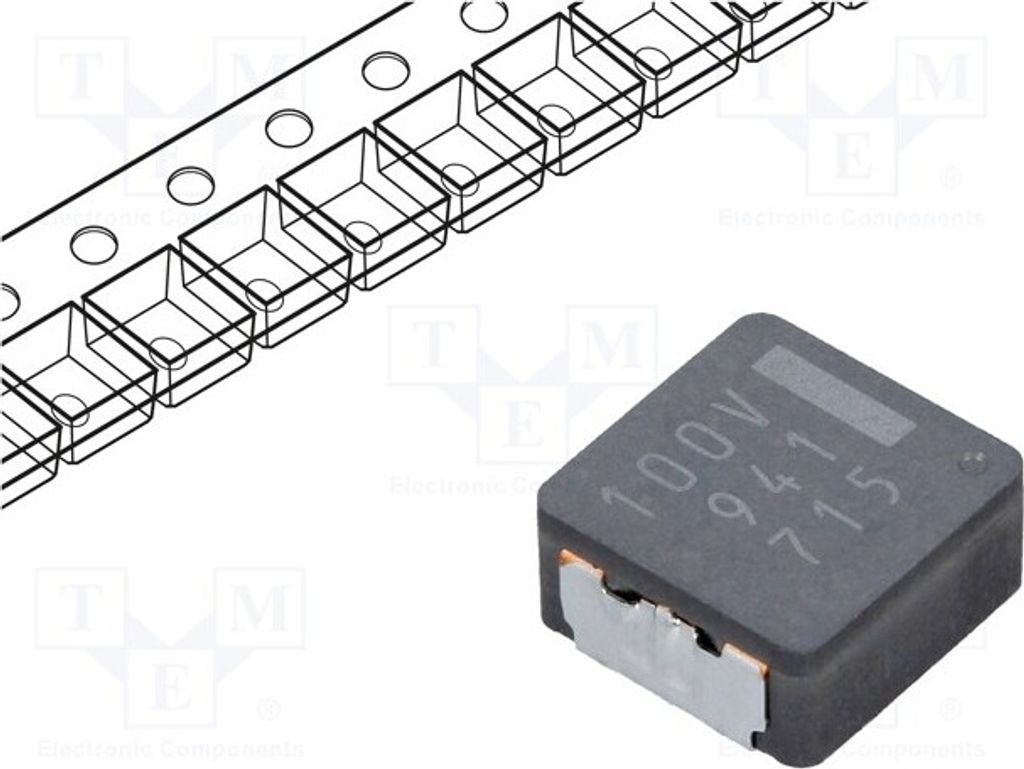 1x Drossel: Draht 10uH 4,4A 41,6mΩ 8,5x8x4mm SMD 20% -55÷155°C ETQP4M100KVK SMD-