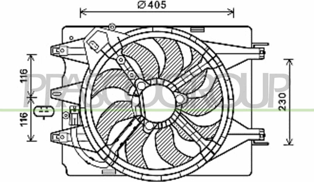 PRASCO FT040F003 - OE 51921113 Kühlerlüfter für 500L (351, 352)