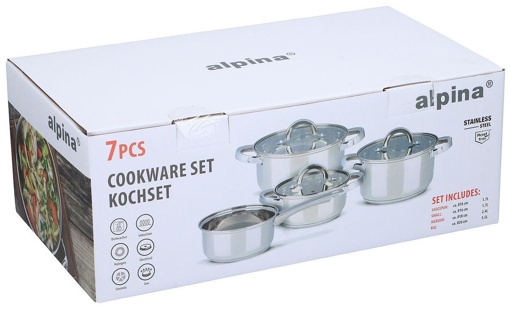 Set de casseroles à induction Alpina 4 pièces - Casseroles Image du produit 