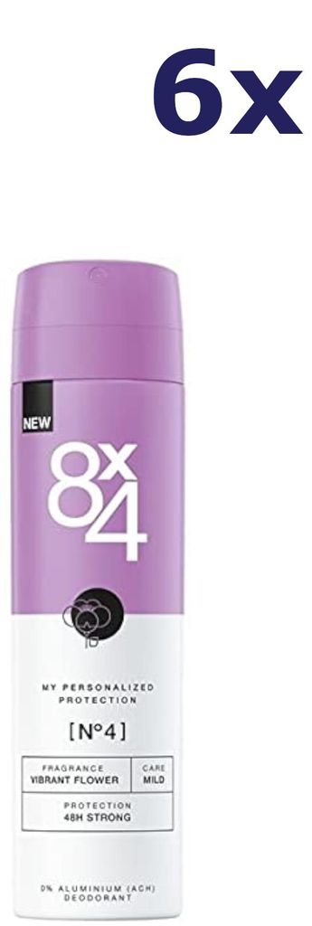 6x 8 x 4 Deospray - Vibrant Flower 150 ml Produktbild 