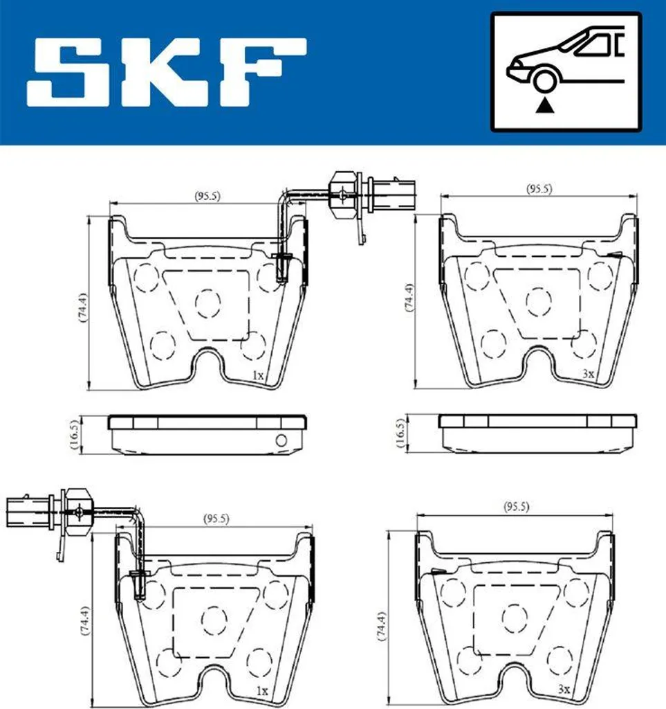 Kit Freinage pour Audi A4 A5 R8 - Plaquettes SKF pour Trajets Sécurisés