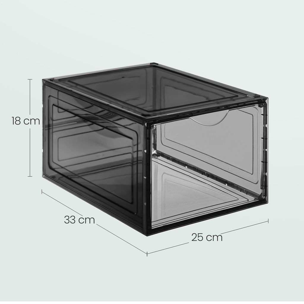 PANOONA Schuhboxen Organizer-Schuhkartons Durchsichtig,Transparent Schuhaufbewahrung Für Sneakers Und Turnschuhe,Kunststoffbox Mit Durchsichtiger Tür,für Schuhe Bis Größe 46 (33x27x21cm