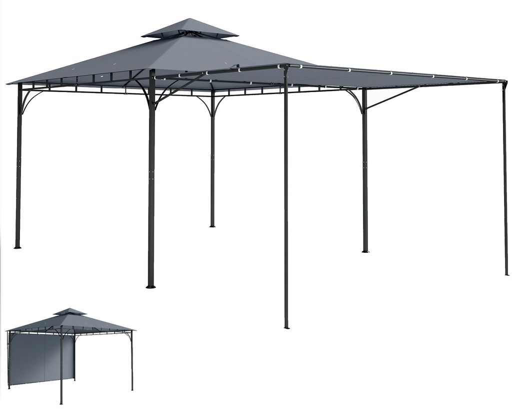 Outsunny Paviljoen 3,2x3,2 m: Stabiel, wintervast Productafbeelding 