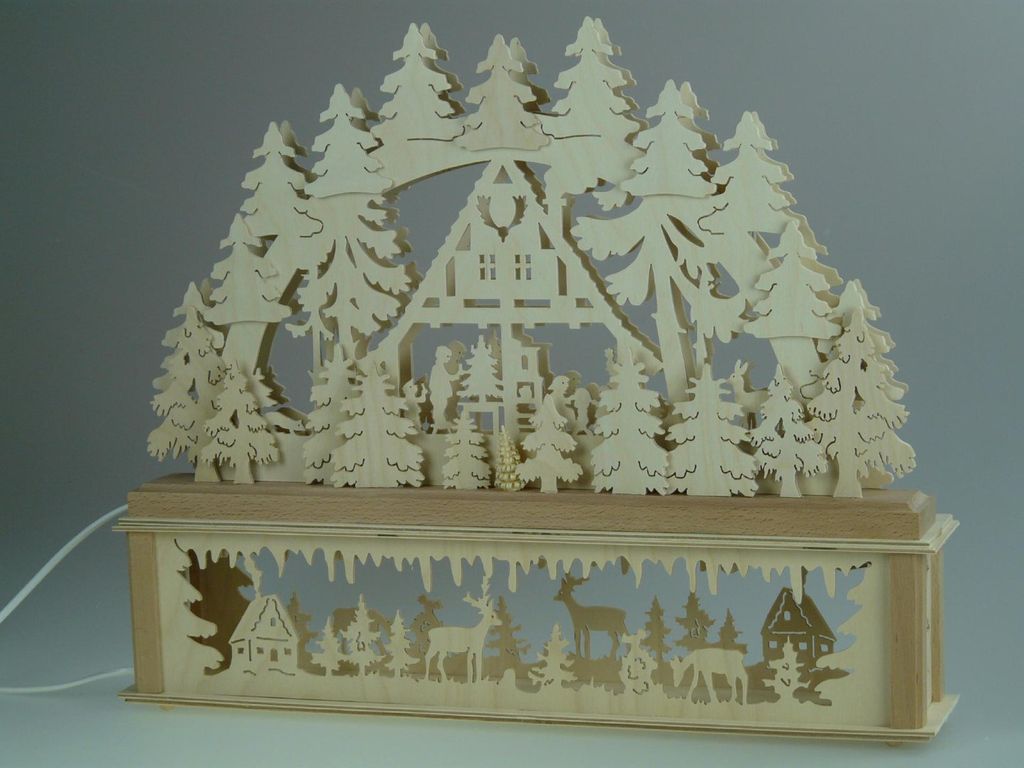 Original Erzgebirgischer Marken Schwibbogen Lichterbogen 50 x 43 cm K50-B_76