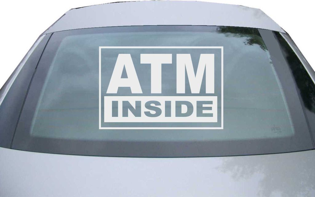 Indigos UG - Aufkleber Heckscheibe & Motorklappe DE2850 - silber - 600x400 mm - ATM inside - Auto Scheiben Fenster Heckklappe Tuning Racing JDM - D...