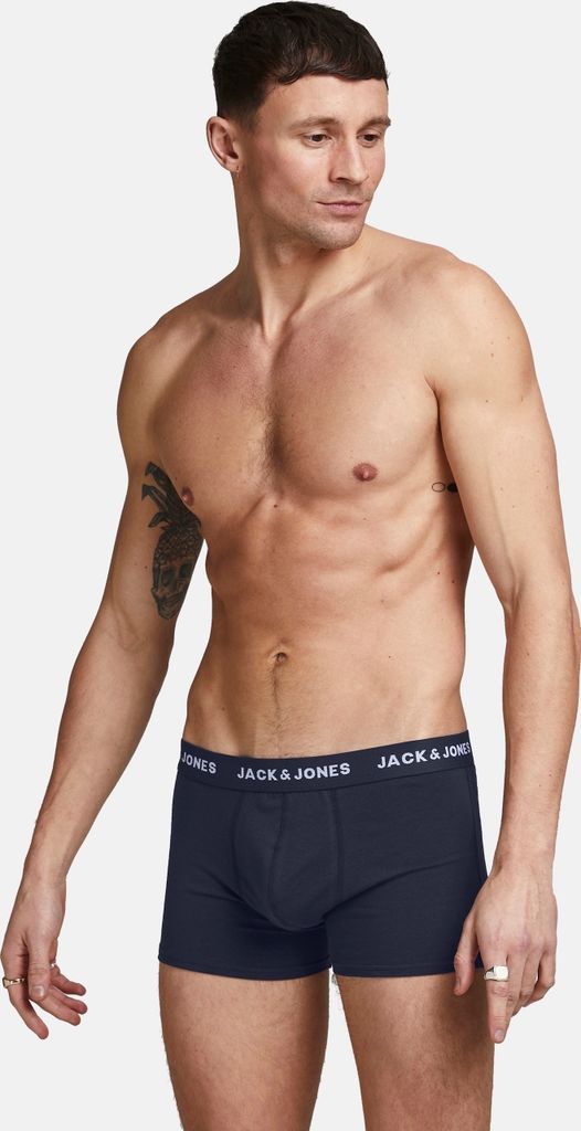 Jack & Jones Solid Boxershorts 10 Einheiten Blau XL Mann Produktbild 