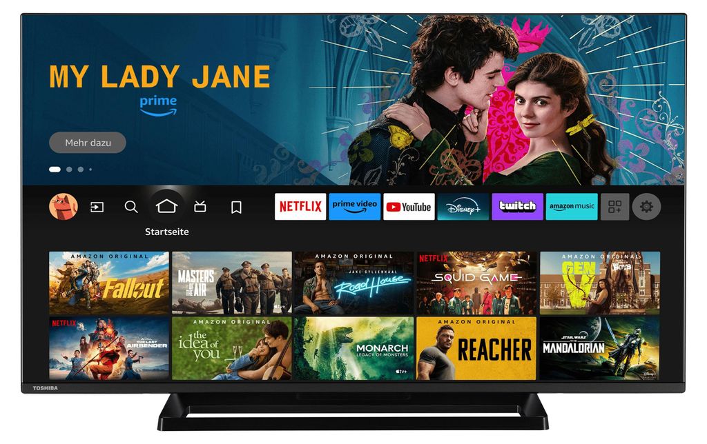 Toshiba 43UF3F63DAZ Fernseher 43 Zoll Fire TV 4K UHD Smart Produktbild 