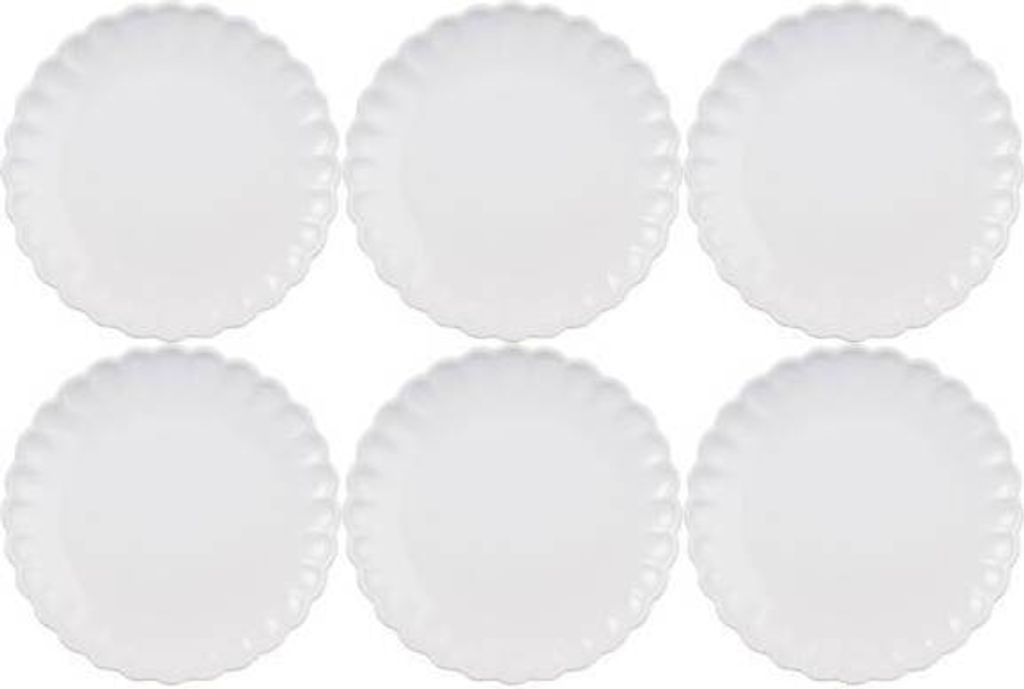 6er SET Kuchenteller, Dessertteller MYNTE Pure White weiß D. 19,5cm Ib Laursen