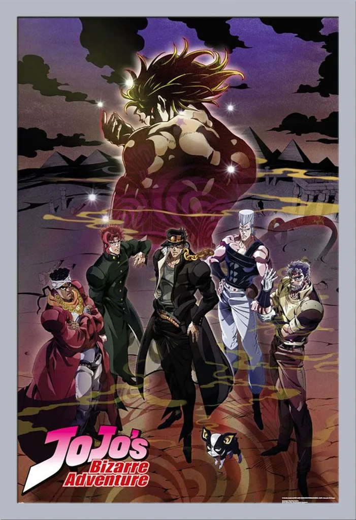 Set Poster JoJo Part 3 + Cornice Shinsuke Argento - Imperdibile