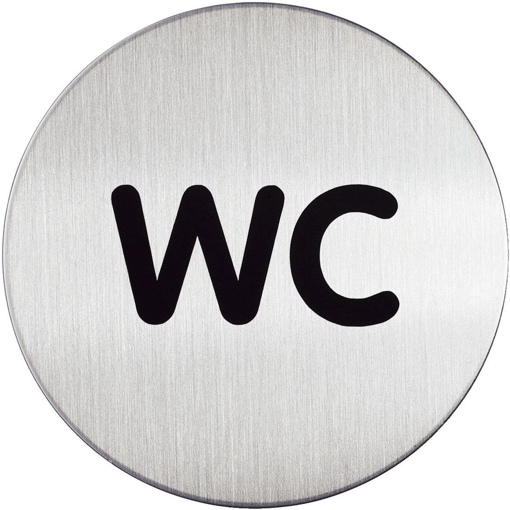 Durable 4907 23 PICTO "WC", 83 mm Durchmesser, metalická Obrázok produktu 