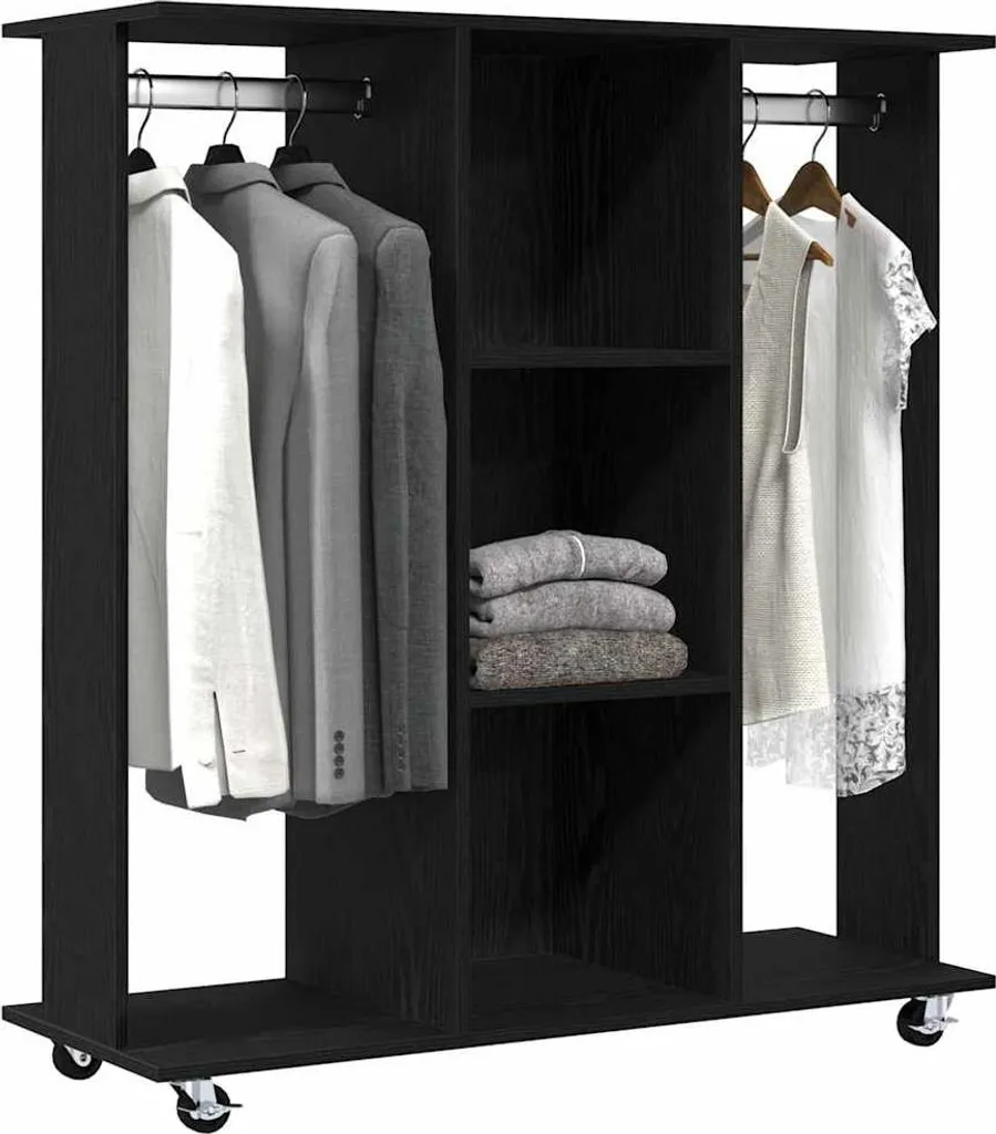 Armoire de rangement compacte 102 cm, solution gain de place chêne - 3