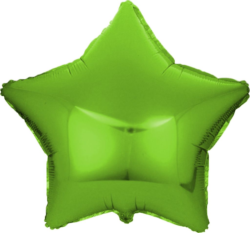 Folienballon Stern, hellgrün, ca. 45 cm Produktbild 