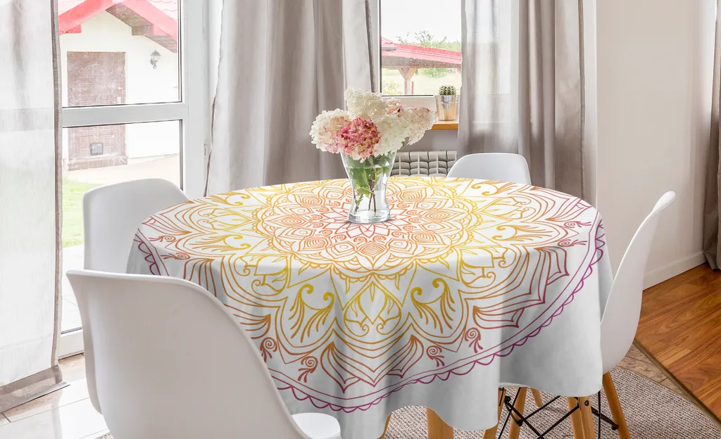 Tovaglia Mandala Arcobaleno ABAKUHAUS 150 cm per Momenti Unici