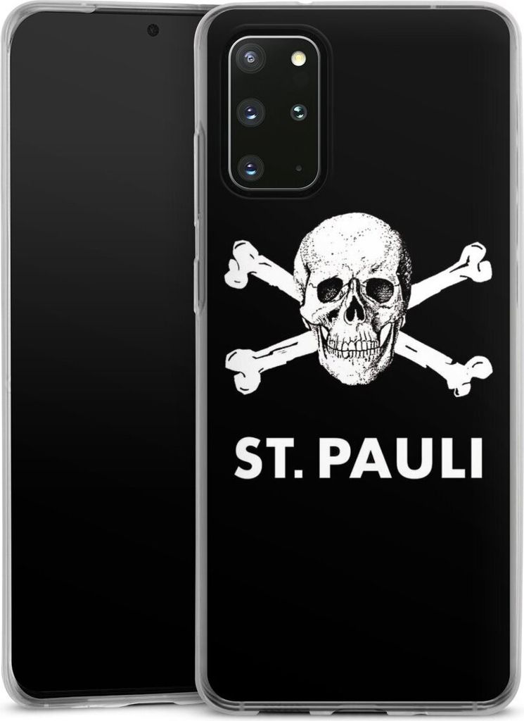 DeinDesign Slim Hülle für Samsung Galaxy S20 Plus Silikon Case Ultra Dünn Handyhülle FC St. Pauli Offizielles Lizenzprodukt Totenkopf