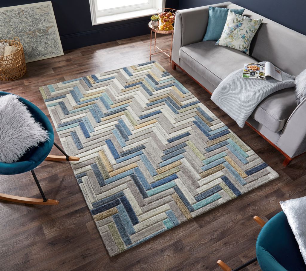 Stilvoller "Esk Finn" Teppich mit Rutschfestem Rücken. 160x230 cm | Kadima Design