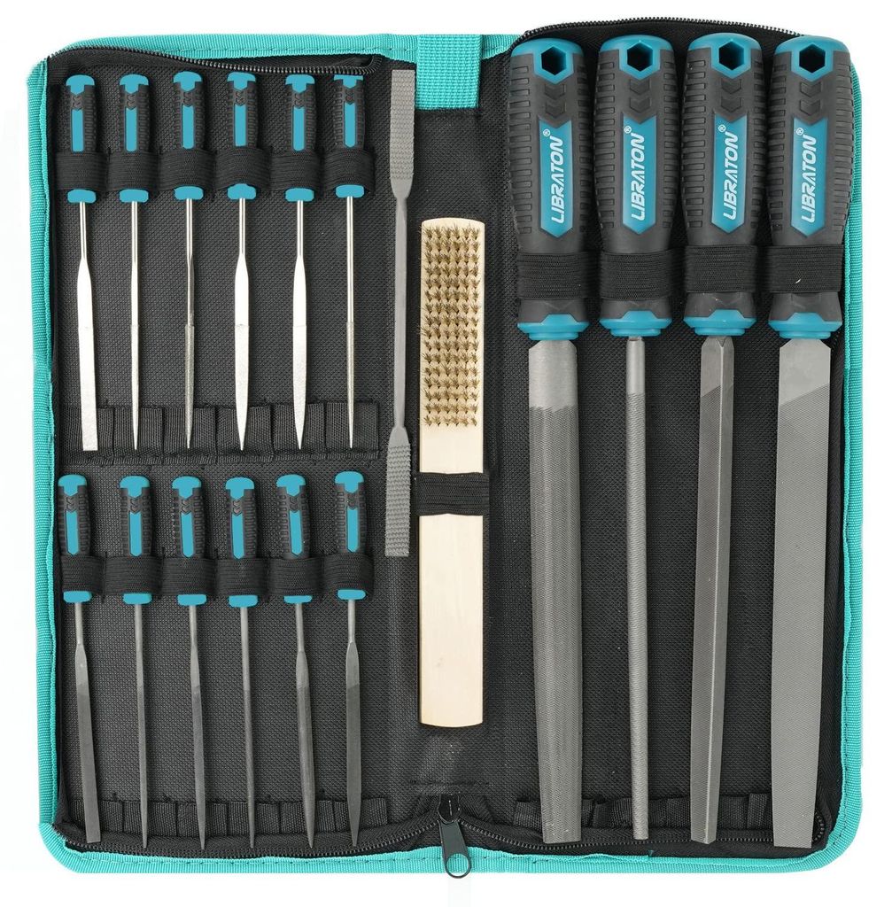 LIBRATON Vijlen set, 31-delig, Metalen vijlen set, Metalen Productafbeelding 