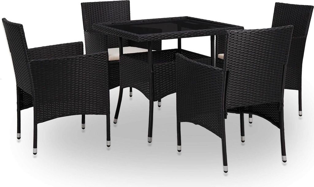 Maison Exclusive - Möbelset 5 pcs Schwarz
