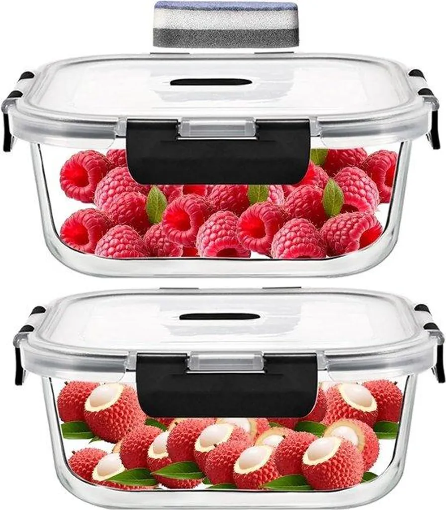 Bocal hermétique en verre sans BPA 520 ml résistant au lave-vaisselle