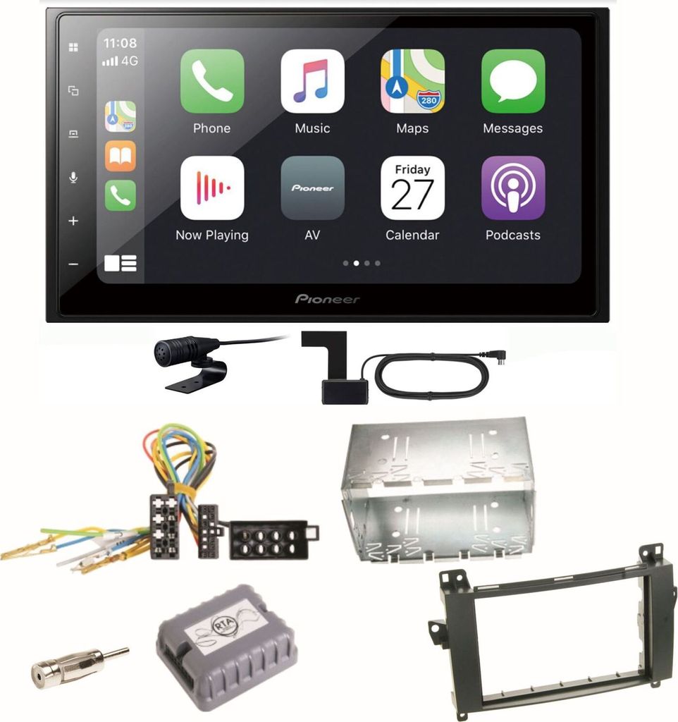 Pioneer SPH-DA250DAB USB Digitalradio MP3 Einbauset für Mercedes Vito Viano W639