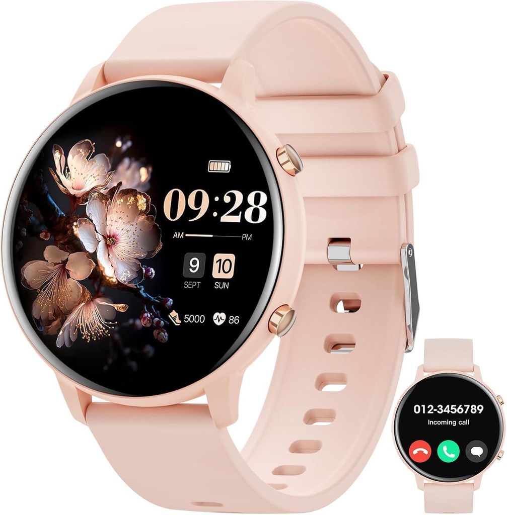 Smartwatch Women Men 1.39 Inch Touchscreen Fitness Watch with Bluetooth Calls 140 Sports Modes Heart Rate SpO2 Sleep Monitor for Android iOS