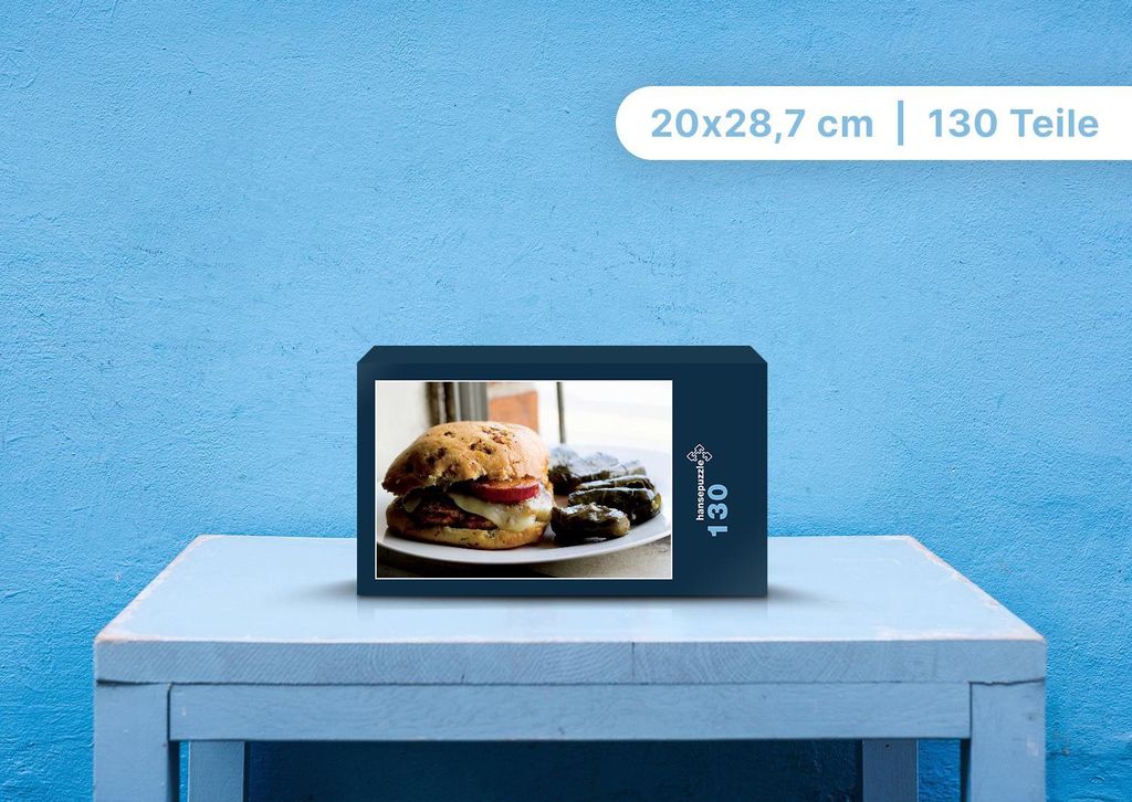 hansepuzzle 108264 - Hamburger Puzzle, 130 Teile, Ernährung, 28,7 x 20,0cm mit hochwertiger Aufbewahrung, Kartonbox und wiederverschließbarem Beutel