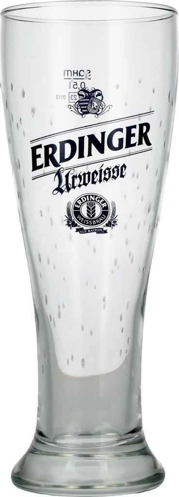 Erdinger Urweisse Weizenbierglas 0,5l, klassische Form für Produktbild 