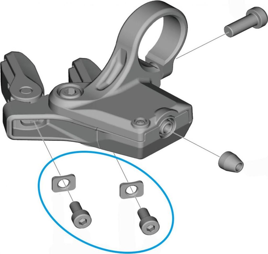 SHIMANO Befestigungsschraube mit Unterlegscheibe SW-M8150 2Paar Befestigungss...