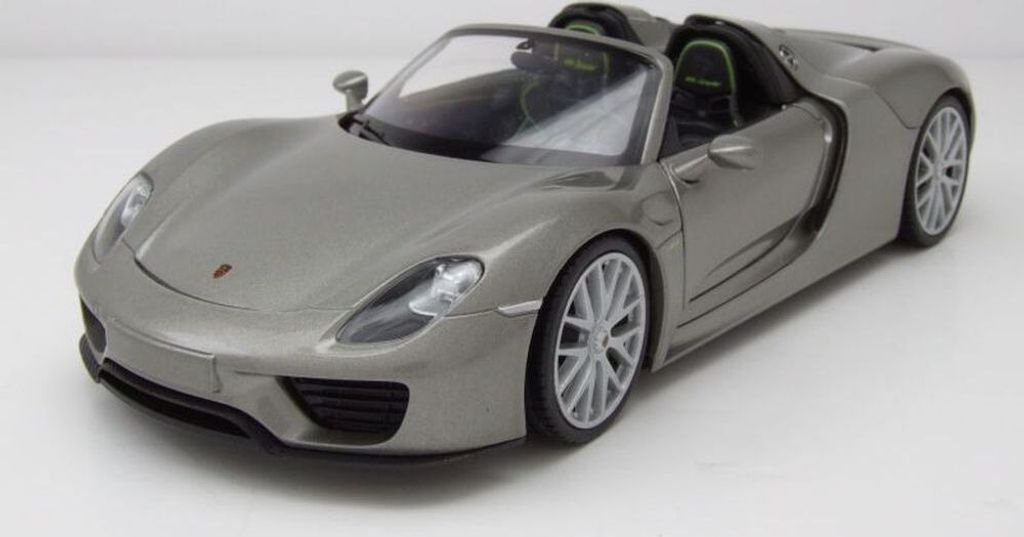 Welly 24055CG Porsche 918 Spyder Cabrio 2012 grau 1:24