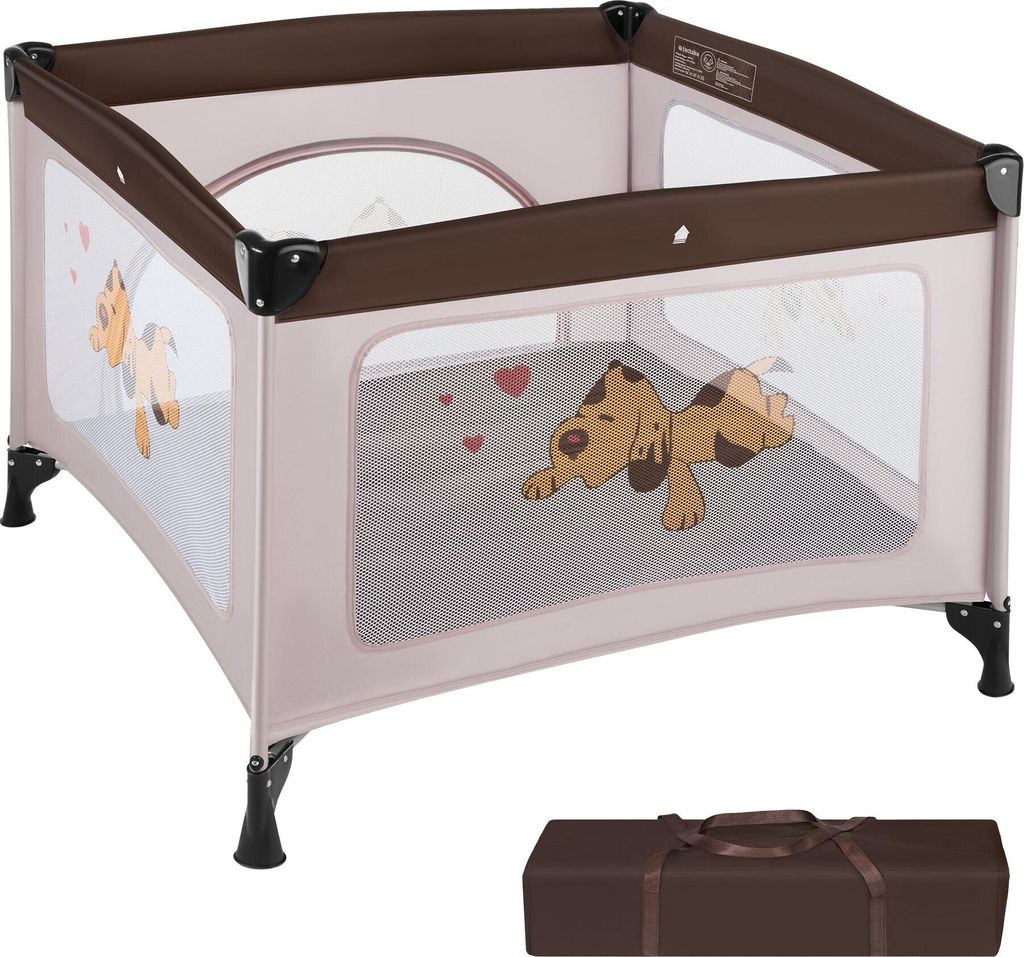 tectake® Baby Laufstall Tommy Junior 105 x 105 x 78 cm Produktbild 