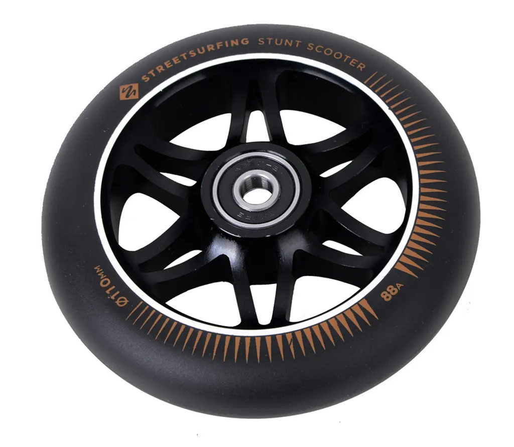 Roue de Trottinette Freestyle 110mm Noir - Équipement Street Surfing